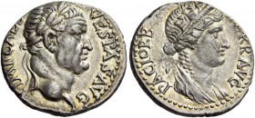 Vespasian, 69 – 79. Denarius, Ephesus 69-70, AR 3.47 g. IMP CAES – VESPAS AVG Laureate head r. Rev. PACI ORB – [T]ERR AVG Turreted and draped female b...