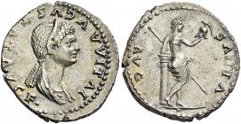 Julia Titi, daughter of Titus. Denarius 80-81, AR 3.40 g. IVLIA AVGVSTA T AVG F Diademed and draped bust r. Rev. VENVS – AVG Venus, naked, standing r....