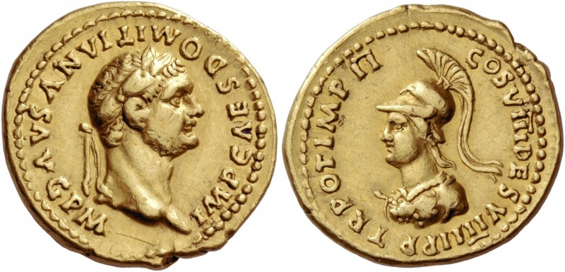 Domitian augustus, 81 – 96. Aureus 82, AV 7.71 g. IMP CAES DOMITIANVS AVG P M La...