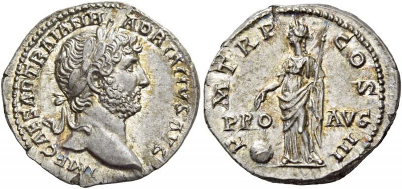 Hadrian, 117 – 134. Denarius 119-122, AR 3.40 g. IMP CAESAR TRAIAN H – ADRIANVS ...