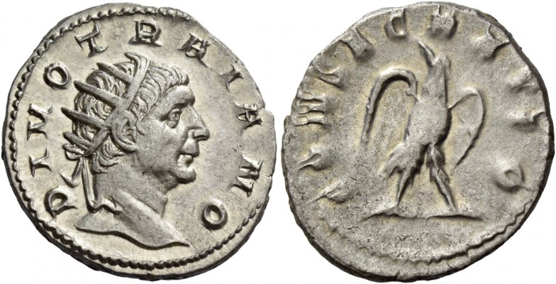 Consecration coins of Trajan Decius, 249 – 251. Consecration issue of Trajan. An...