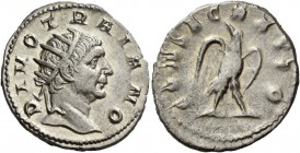 Consecration coins of Trajan Decius, 249 – 251. Consecration issue of Trajan. Antoninianus 250-251, AR 4.17 g. DIVO TRAIANO Radiate head of Divus Trai...