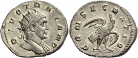 Consecration coins of Trajan Decius, 249 – 251. Consecration issue of Trajan. Antoninianus 250-251, AR 3.92 g. DIVO TRAIANO Radiate head of Divus Trai...