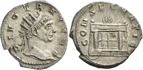 Consecration coins of Trajan Decius, 249 – 251. Consecration issue of Trajan. Antoninianus 250-251, AR 3.80 g. DIVO TRAIANO Radiate head of Divus Trai...