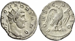 Consecration coins of Trajan Decius, 249 – 251. Consecration issue of Hadrian. Antoninianus 250-251, AR 4.11 g. DIVO HADRIANO Radiate head of Divus Ha...