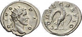 Consecration coins of Trajan Decius, 249 – 251. Consecration issue of Antoninus Pius. Antoninianus 250-251, AR 3.86 g. DIVO – PIO Radiate head of Divu...