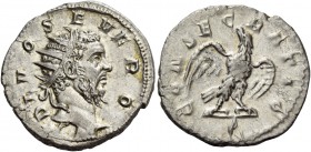 Consecration coins of Trajan Decius, 249 – 251. Consecration issue of Septimius Severus. Antoninianus 250-251, AR 3.83 g. DIVO SEVERO Radiate head of ...