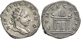 Consecration coins of Trajan Decius, 249 – 251. Consecration issue of Severus Alexander. Antoninianus 250-251, AR 4.00 g. DIVO ALEXANDRO Radiate head ...