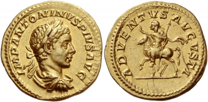 Elagabalus 218 – 222
Aureus 220-222, AV 6.43 g. IMP ANTONINVS PIVS AVG Laureate...