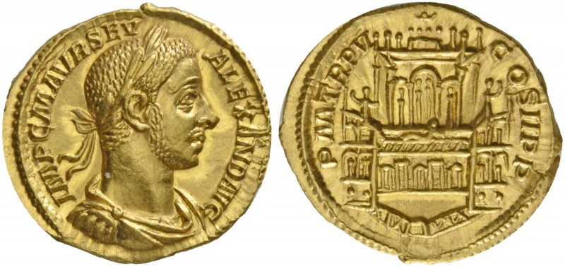 Severus Alexander, 222 – 235
Aureus 226, AV 5.86 g. IMP C M AVR SEV ALEXAND AVG...