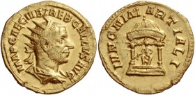 Trebonianus Gallus, 251 – 253
Binio 251, AV 5.46 g. IMP CAE C VIB TREB GALLVS AVG Radiate, draped, and cuirassed bust r. Rev. IVNONI M – ARTIALI Circ...