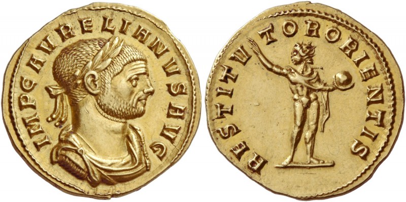 Aurelian, 270 – 275
Aureus, Siscia 274-275, AV 5.26 g. IMP C AVRELIANVS AVG Lau...