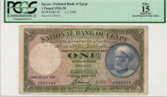 Egypt - 1 Pound - 1926-30 - PCGS 15 - Pick#20