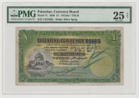 Palestine - 1 Pound - 1939 - PMG 25 Net Pick#7c S/N V557663