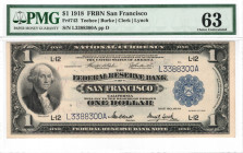 United States - 1 Dollar - San Francisco - 1918 - PMG 63 - Fr#743