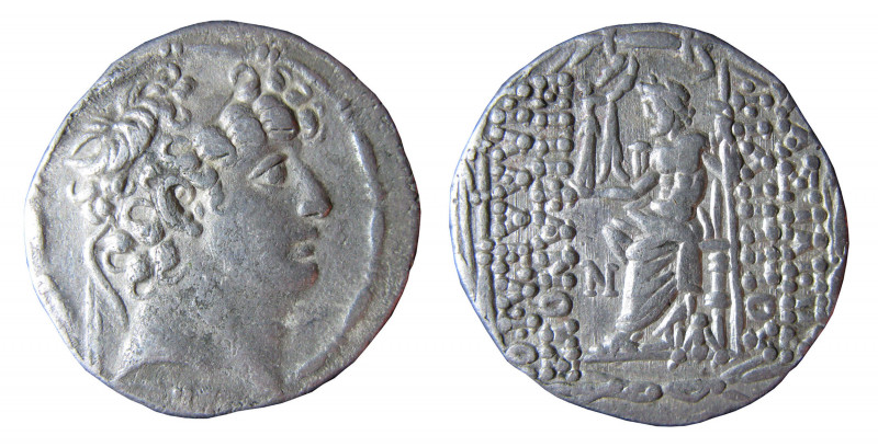 Antiochia - Philippe - 92-83 v.Chr N infront of throne - Antiochia - 15.30g - Sp...