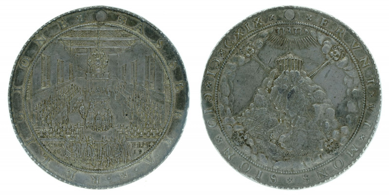 Great Britain - Synod of Dort Silver Medal - NGC AU Details - 1619 - יהוה - Rare...