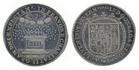 France - Foundation token for the wedding of the "Girls-Madame" - Silver - 28mm - 6.23g - 1688 - יהוה