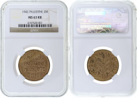 Palestine - 2 Mils - NGC MS63 RB - 1942
