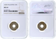 Palestine - 5 Mils - NGC MS64 - 1939