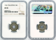 Palestine - 5 Mils - NGC XF45 - 1941