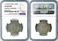 Palestine - 100 Mils - NGC AU Details - 1935