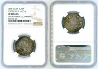 India - Portugueze Goa - 1 rupia 1858 - NGC VF DETAILS