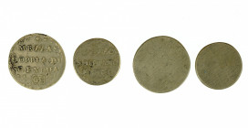 Italy - coin weight duo 1700s CP mm
