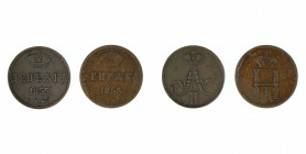 Russia - various Denezhka - Copper - lot of 2 - 1855 EM