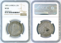 South Africa - 2.5 Shillings - 1895 - NGC VF25