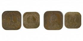 Straits Settlements - 1/2 cents - 1932 - 1 cent - 1920 - lot of 2