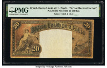 Brazil Banco Uniao de Sao Paulo 20 Mil Reis 1890 Pick S696 Partial Reconstruction PMG Holder. 

HID09801242017

© 2020 Heritage Auctions | All Rights ...