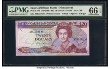 East Caribbean States Central Bank, Montserrat 20 Dollars ND (1987-88) Pick 19m PMG Gem Uncirculated 66 EPQ. 

HID09801242017

© 2020 Heritage Auction...