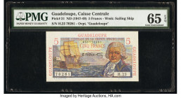 Guadeloupe Caisse Centrale de la France d'Outre-Mer 5 Francs ND (1947-49) Pick 31 PMG Gem Uncirculated 65 EPQ. 

HID09801242017

© 2020 Heritage Aucti...