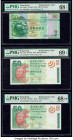 Hong Kong Hongkong & Shanghai Banking Corp. Ltd. 50 Dollars 1.1.2008; 1.7.2003 (2) Pick 208e*; 292* (2) Three Replacement Examples PMG Superb Gem Unc ...