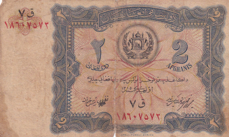 Afghanistan, 2 Afghanis, 1936, FINE, p15
FINE
There are stains and openings.
...