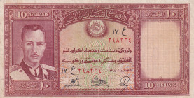 Afghanistan, 10 Afghanis, 1939, VF, p23a
VF
Estimate: $40-80