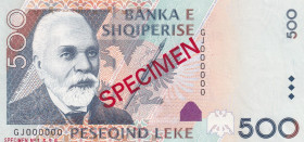 Albania, 500 Lekë, 2007, UNC, p72s, SPECIMEN
UNC
Estimate: $20-40