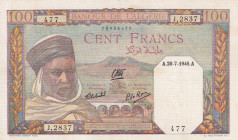 Algeria, 100 Francs, 1945, AUNC, p85
AUNC
Estimate: $50-100