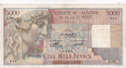 Algeria, 5.000 Francs, 1951, VF, p109
VF
There are pinholes
Estimate: $75-150