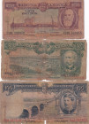Angola, 20-50-100 Escudos, 1956, POOR, p87; p88; p89, (Total 3 banknotes)
POOR
Estimate: $15-30
