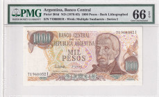 Argentina, 1.000 Pesos, 1976/1983, UNC, p304d
UNC
PMG 66 EPQ
Estimate: $25-50