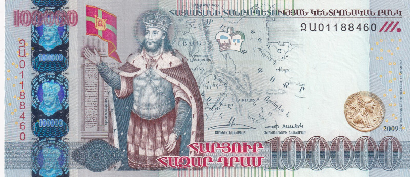 Armenia, 100.000 Dram, 2009, UNC, p54a
UNC
Estimate: $250-500