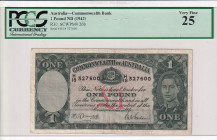 Australia, 1 Pound, 1942, VF, p26b
VF
PCGS 25
Estimate: $50-100
