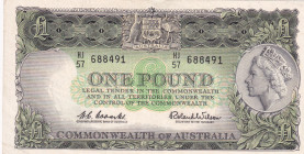 Australia, 1 Pound, 1961/1965, XF(+), p34a
XF(+)
Queen Elizabeth II. Potrait
Estimate: $150-300