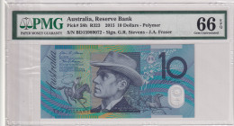 Australia, 10 Dollars, 2015, UNC, p58h
UNC
PMG 66 EPQ
Estimate: $25-50