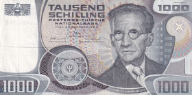 Austria, 1.000 Schilling, 1983, XF(-), p152
XF(-)
Estimate: $50-100