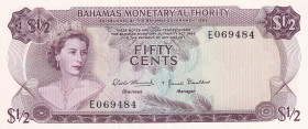 Bahamas, 1/2 Dollar, 1968, XF, p26a
XF
Queen Elizabeth II. Potrait
Estimate: $15-30