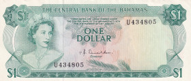 Bahamas, 1 Pound, 1974, XF(+), p35
XF(+)
Queen Elizabeth II. Potrait
Estimate: $20-40