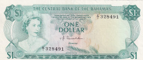 Bahamas, 1 Pound, 1974, XF, p35
XF
Queen Elizabeth II. Potrait
Estimate: $15-30